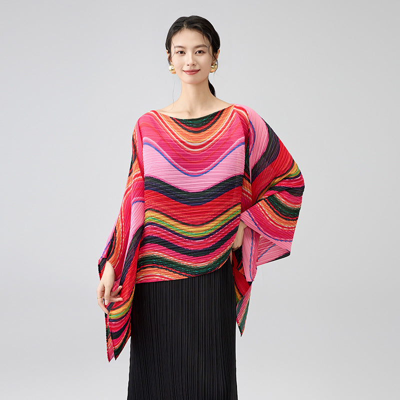 Women's Shirt High Quality Polyester Vintage Round Neck Printed Long Sleeve Tops