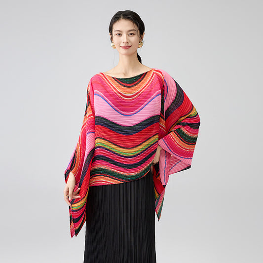 Women's Shirt High Quality Polyester Vintage Round Neck Printed Long Sleeve Tops