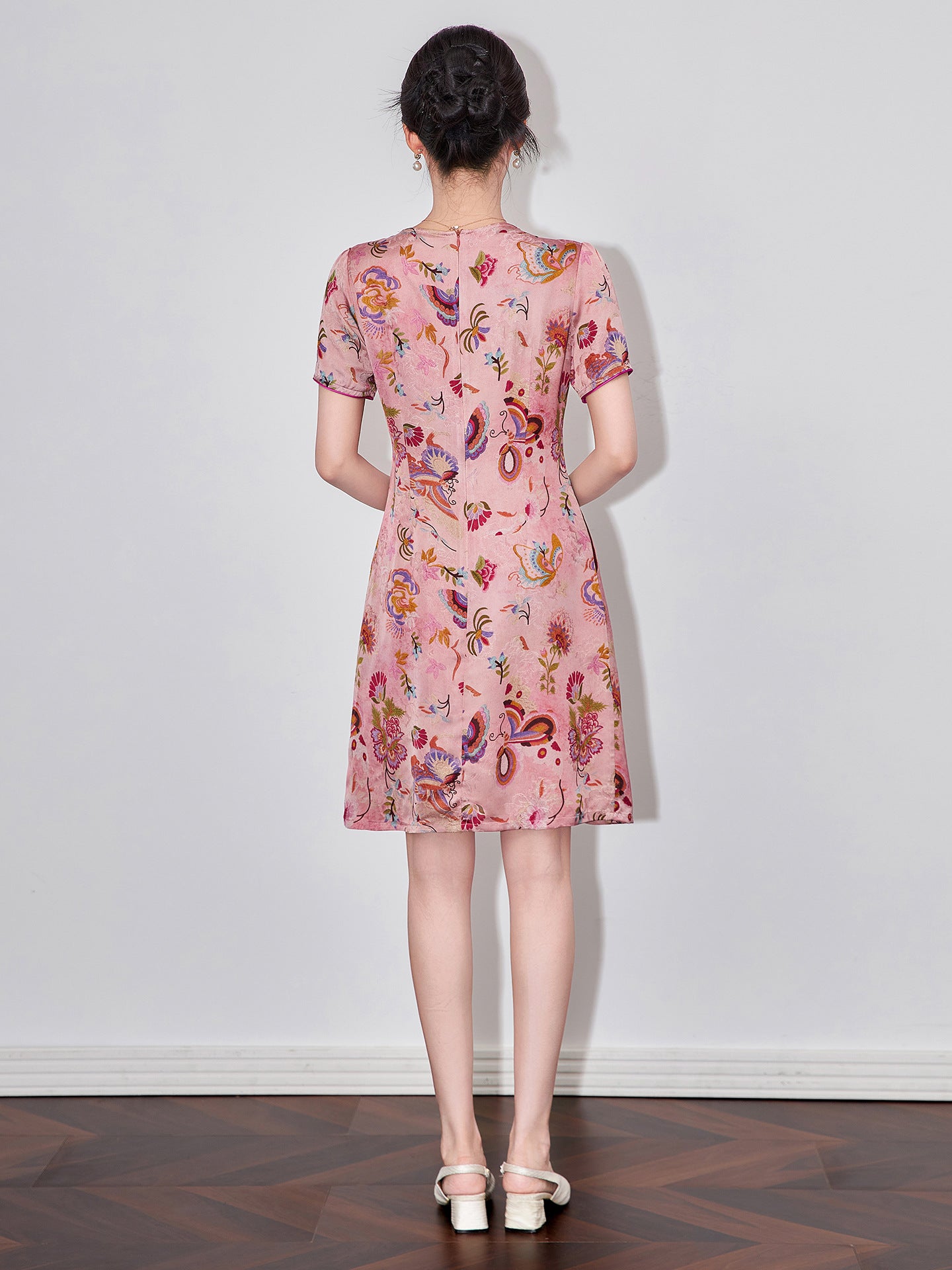 Fashion Casual Style 2025 Summer Dresses For Women O-neck Cotton Femme Vintage A-line Solid Dress Women Clothing