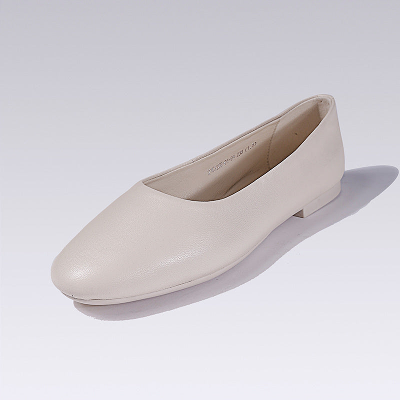 Women's Spring Autumn New Style Tweed Shoes Pointed Shallow Slope Heel Single Shoes