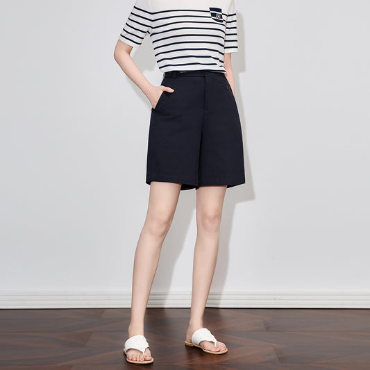 High Waist A- Line Casual Loose Women's Suit Shorts Summer New Style Slimming Five-Point Pants Comfortable Fit Female Fashion