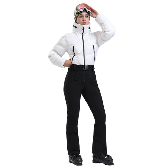 Snow Winter Warm One Piece Ski Suit Wear-resistant Waterproof Down-filled Ski Wear Outdoor Female Snowboard Snowsuit