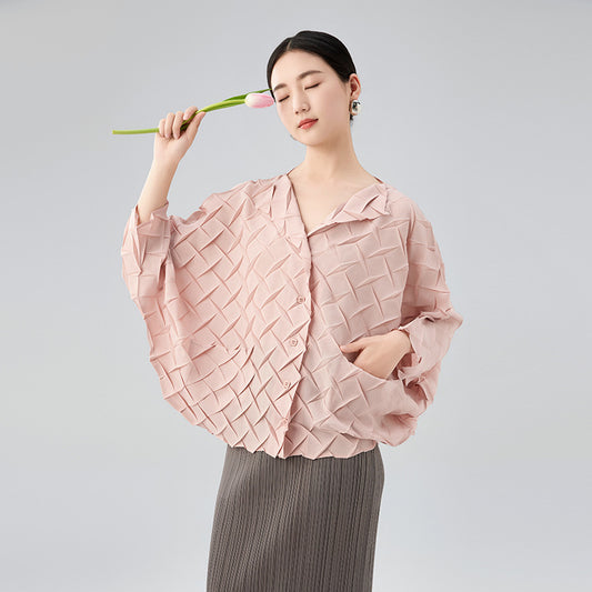 Summer New Premium Sense V-neck Solid Color Single-breasted Loose Hundred Cardigan