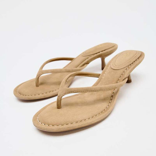 Summer Round Toe Clip Toe Women Slippers Casual Thin Heel Slides Casual Dress Beach Vacation Sandalias
