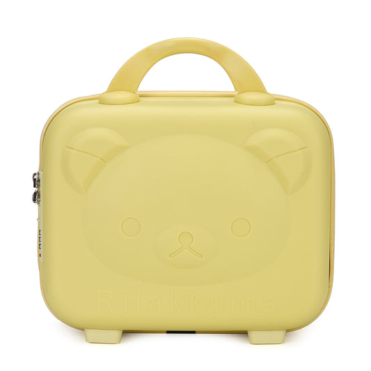 Mini Portable Cosmetic Box 14 Inch Cartoon Bear Design Handheld Luggage Bag Password Lock Paw Print Storage Case Gift