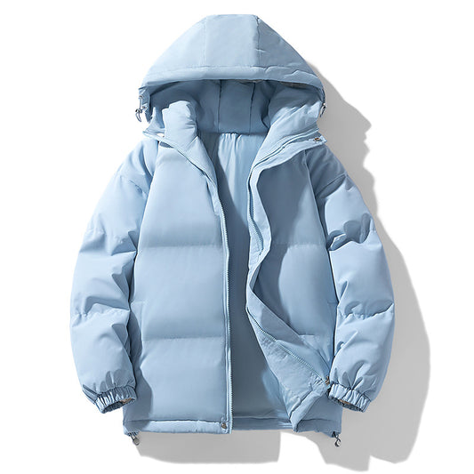 Solid Color Versatile Cotton Coat for Women New Autumn and Winter Trendy Loose Thickened Men's Casual Cotton Coat
