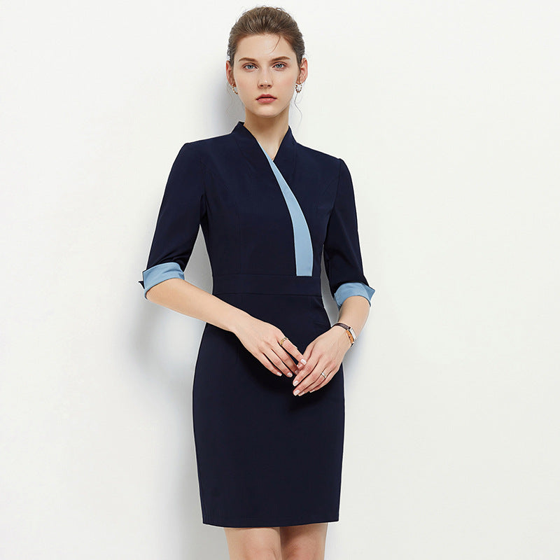 Women's Dress Spring Autumn Sales Front Desk Guide Case Customer Service Commute Work Uniform Jewellery
