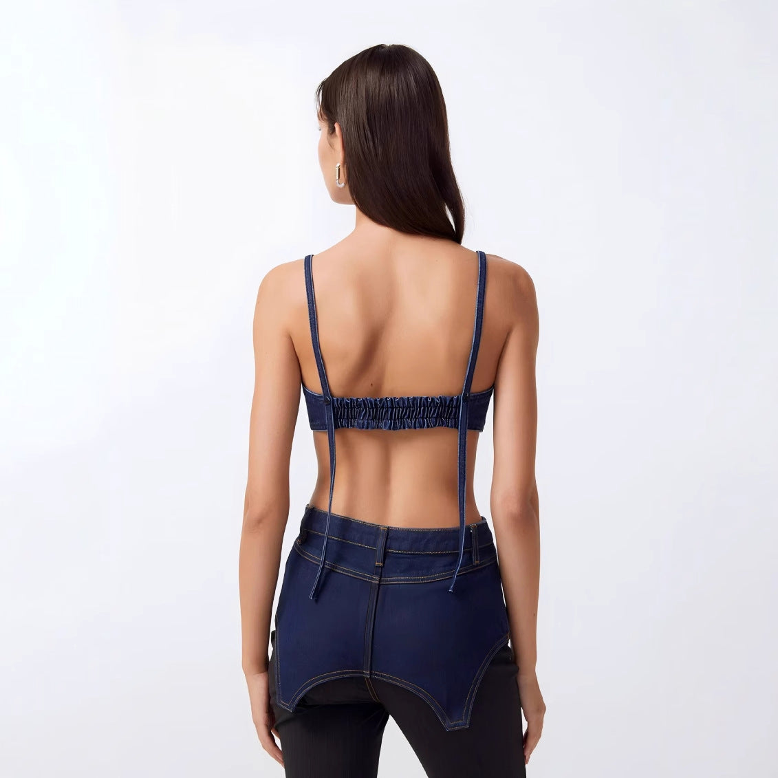 Denim Pants WomenPatchwork High Waist Slim Fit Jeans Female All Season Fashion Designer Trousers ﻿
