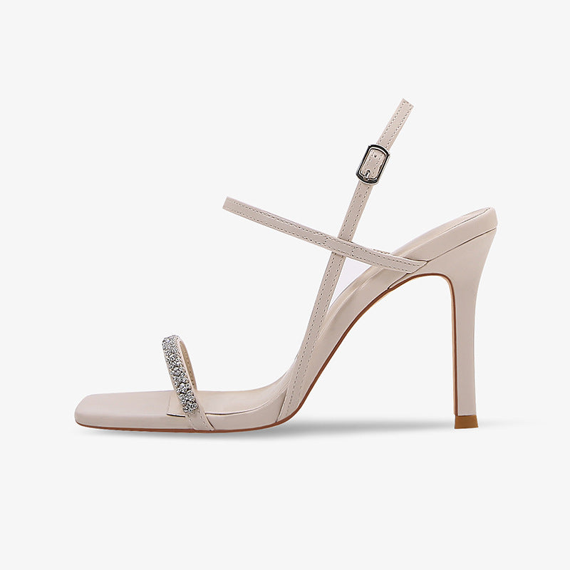 Women White Sandals Summer Fashion Sexy Thin High Heels Gladiator Sandal Narrow Band Party Dress Pumps Shoes