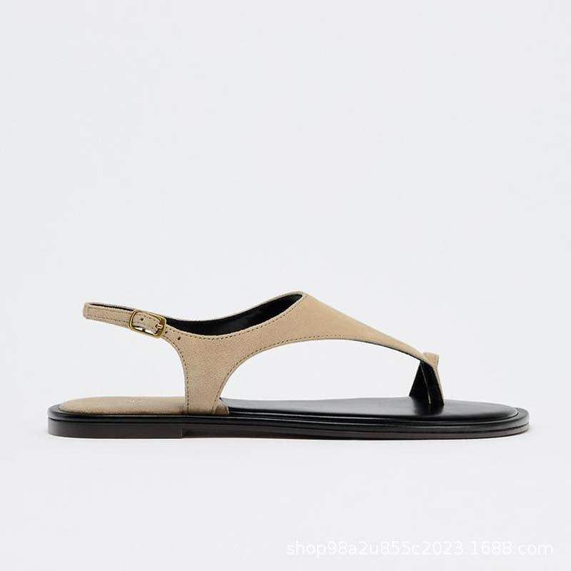 Flat Toe Herringside Sandals Women's 2025 New Summer Holiday Rome Sandals and Slippers for Outer Wear