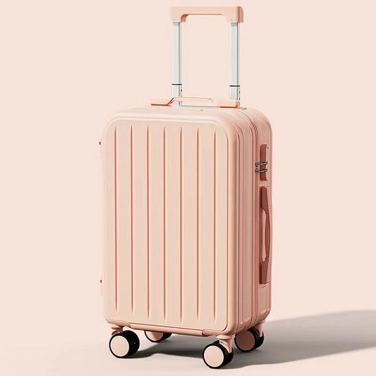 Pastel Color Cabin Suitcase - 20 Inch ABS+PC Luggage for Women,Man 4-Wheel Spinner, Large Capacity Durable Suitcase