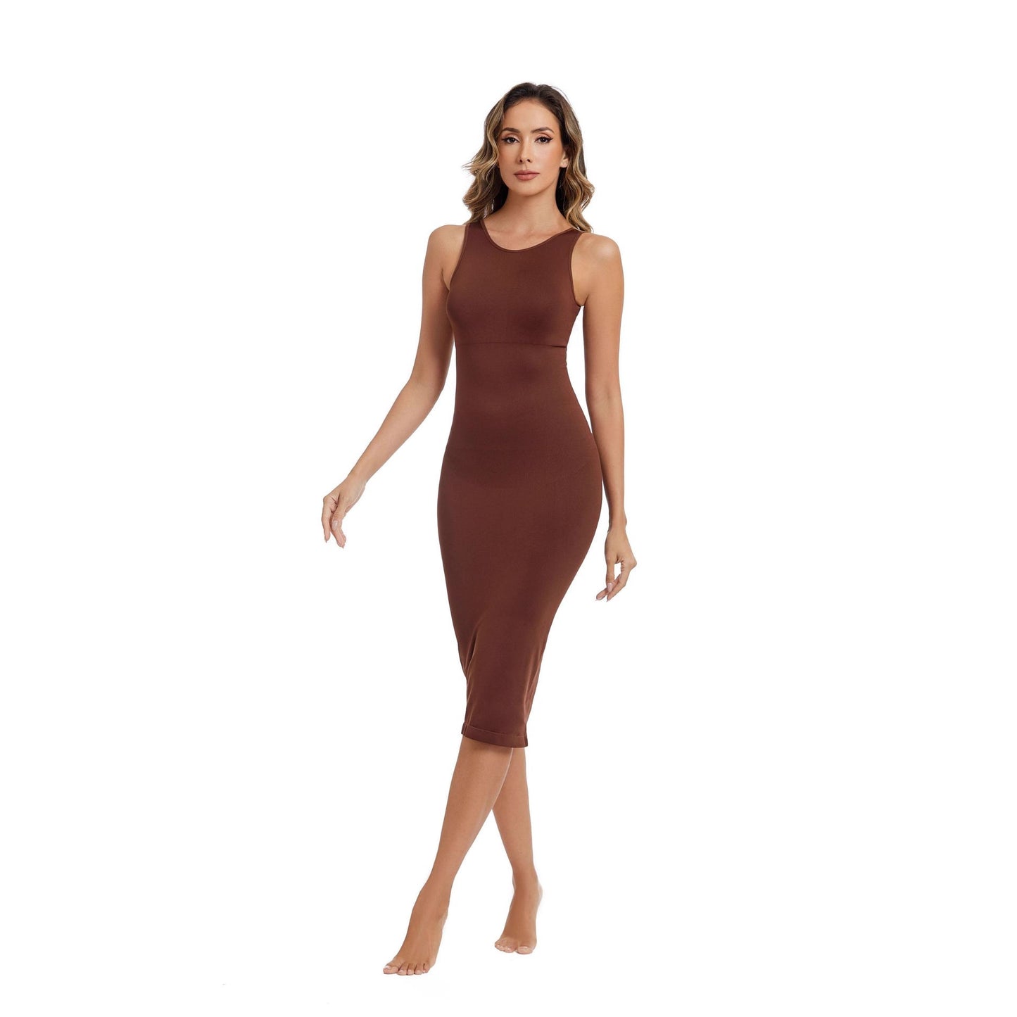 Women's Sleeveless Shapewear Double-layer Corset Dress