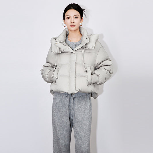 Filling Amount Short Down Jacket Warm Coat Winter 2024 Splicing Stand-up Collar Warm Coat 3 Colors For Women