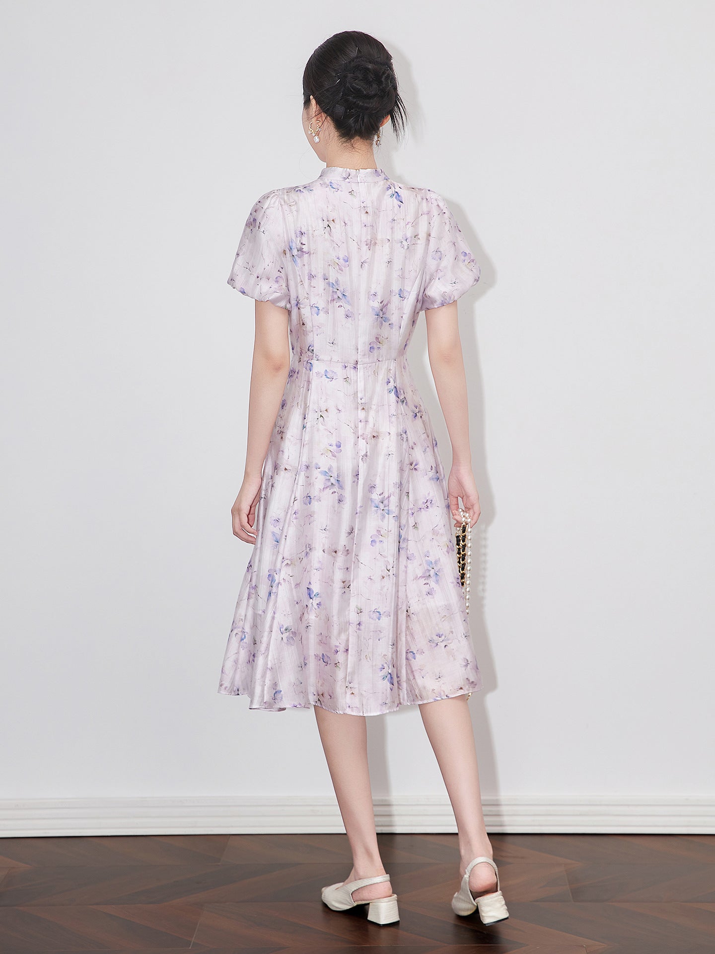 Women's Dress Chinese Qipao Print Tencel Linen Slim Fit Elegant Summer Fashion