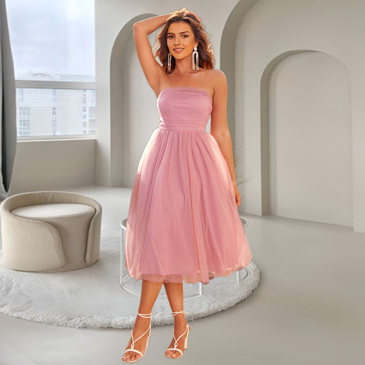 Sexy Backless Mesh Summer Dress Women Luxury Wedding Party Dress Ladies New Elegant Birthday Prom Evening Short Dresses Vestido