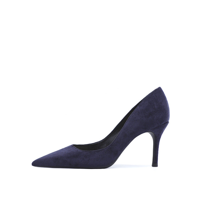 Women's Pumps Shallow Suede Pointed toe ladies High Heels elegant Prom Women's Shoes Bridal Shoes