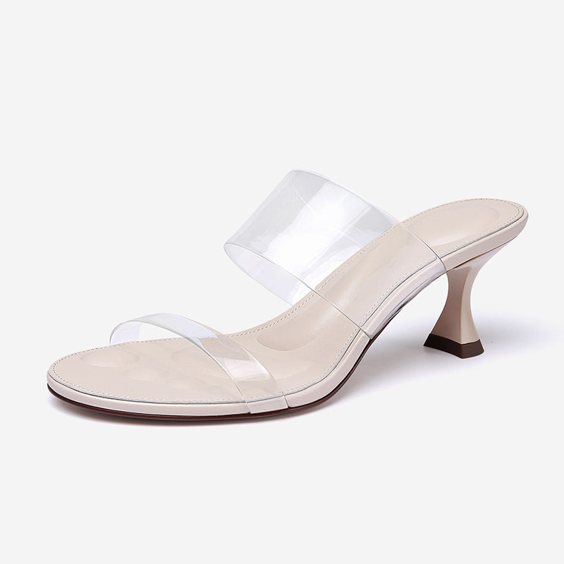 Women's Sexy Chunky Heel High Heels Summer Footwear Crystal Sandals Shoes