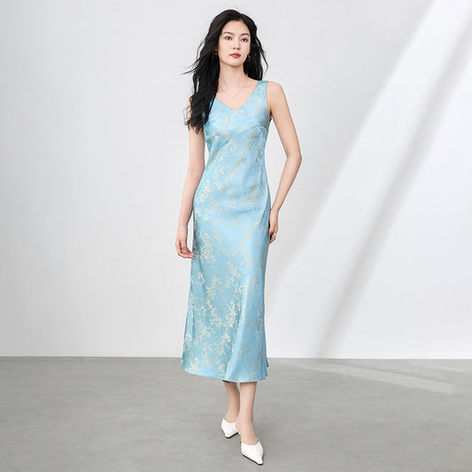 Style Chinese Rayon Dress Women's Clothing Special-Interest Design Elegant High-Grade Collar