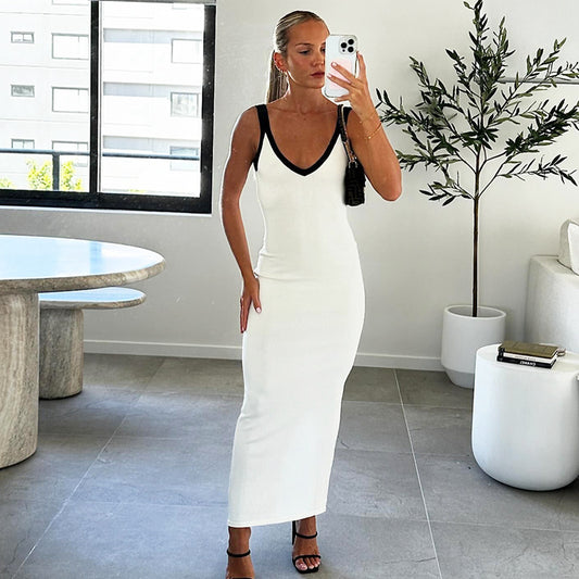 New Women's Halter Temperament Slim Suspender Dress