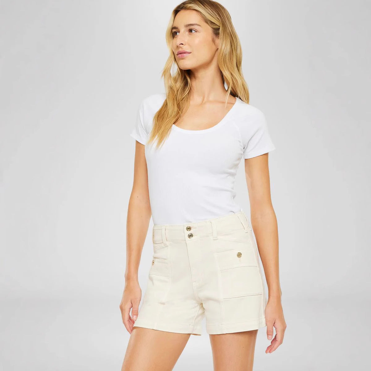 Women's Clothing New Fashion Belt Denim Stretch Fabric Shorts Casual Versatile Street Shorts