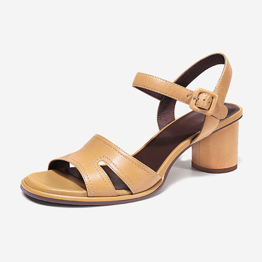 New Summer High Heel Sandals Women Genuine Leather Fashion Roman Sandals Women