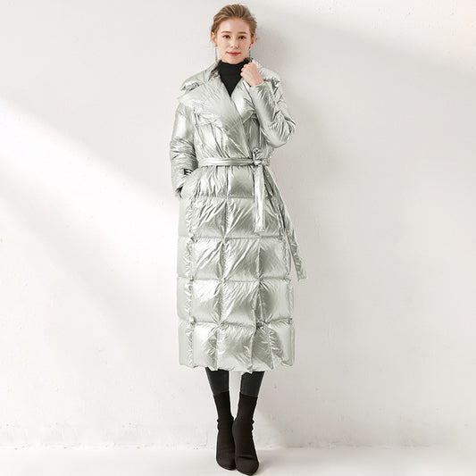 New Winter Korean White duck down Thicken Coat Female Fashion Temperament Slim Snow Parkas Overcoat