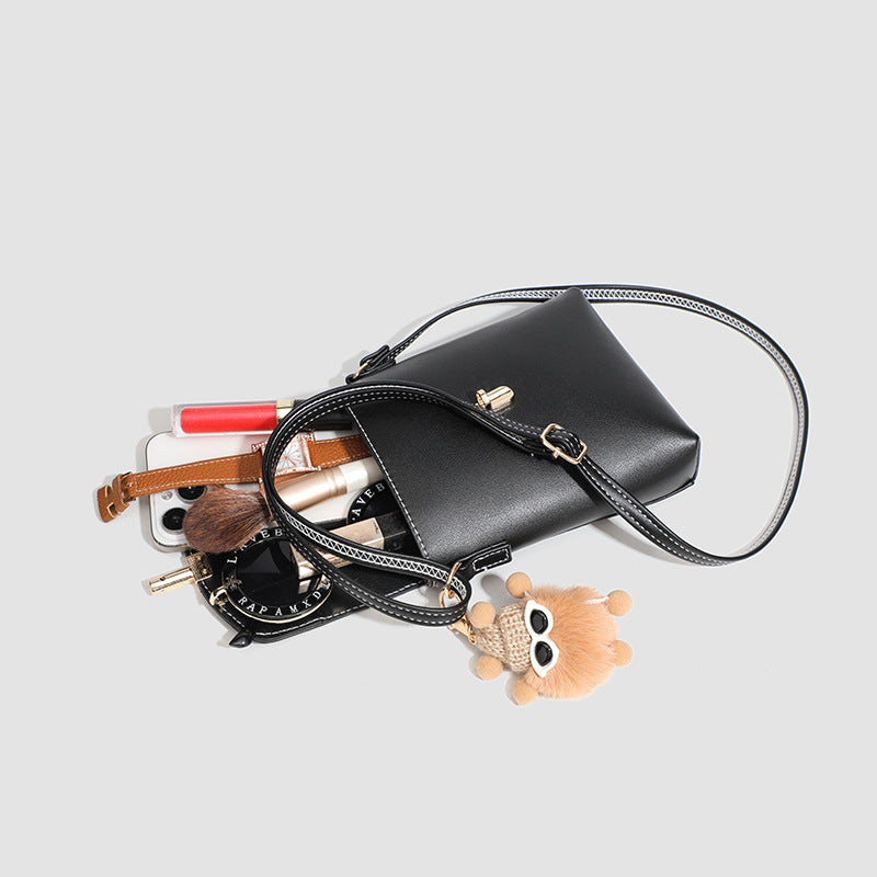 Vertical Split Leather Handbag Lady Single Shoulder Crossbody Women Mini Phone Bags Female Small Underarm Bag
