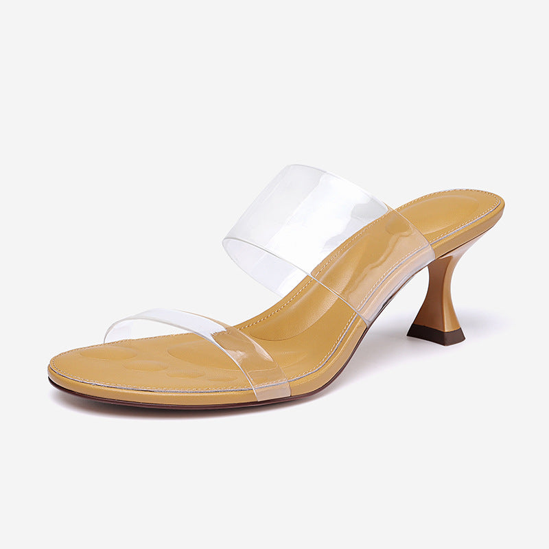 Women's Sexy Chunky Heel High Heels Summer Footwear Crystal Sandals Shoes