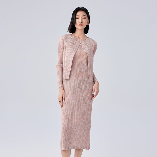 Summer New Fresh Floral Hundred with Slim Thin Cardigan