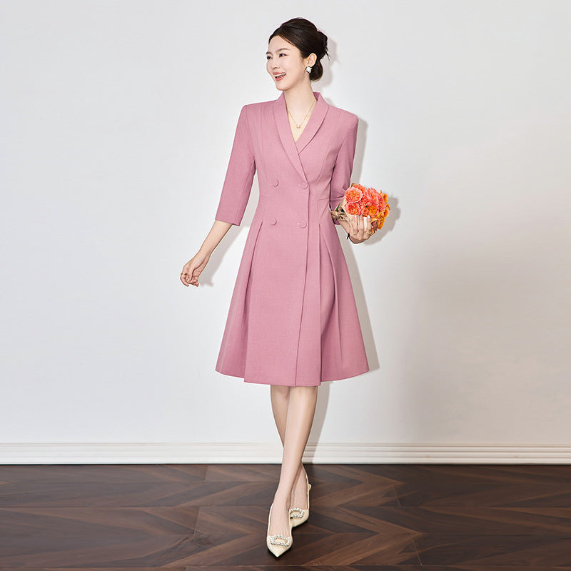 Elegant Stylish Dress Pink Optional Blazer Dress High-End Formal Skirt Office Wear Clothes