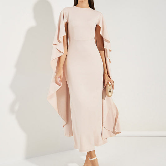 O-Neck Jersey Sleeveless Evening Dresses Elegant Straight Tea Length Celebrity Gowns Vestido Dress