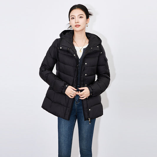 Winter Jackets for Women Zipper Hooded Cotton Padded Jackets Long Sleeve Warm Coat Slim Parka Female Portable Outwear