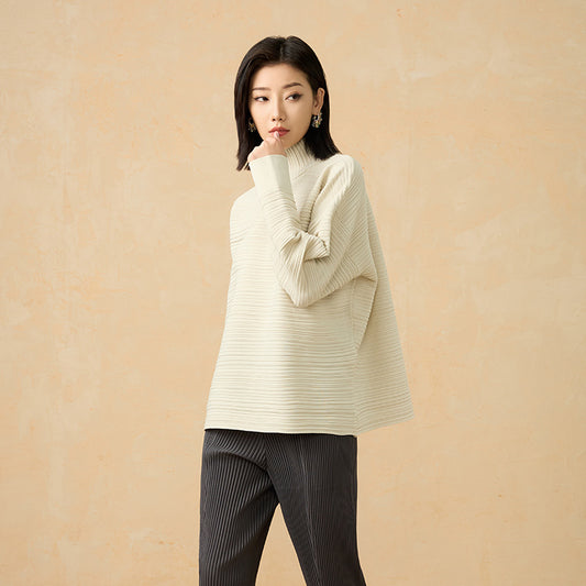 Women's T-shirt Casual Style Long Sleeved A-line Scarf Collar Chic Loose Pullover Tops