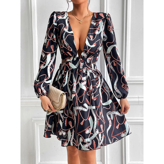 Cross-Border Women's Sleeveless Neck Hanging Back Printed Top Straight Leg Pants Set Polyester Fiber Mixed Fabric Chinese Origin