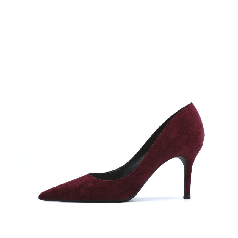 Woman Shoes Shallow High Heels Luxury Women's Shoes Pointed Toe Black Sexy Office Prom Shoes