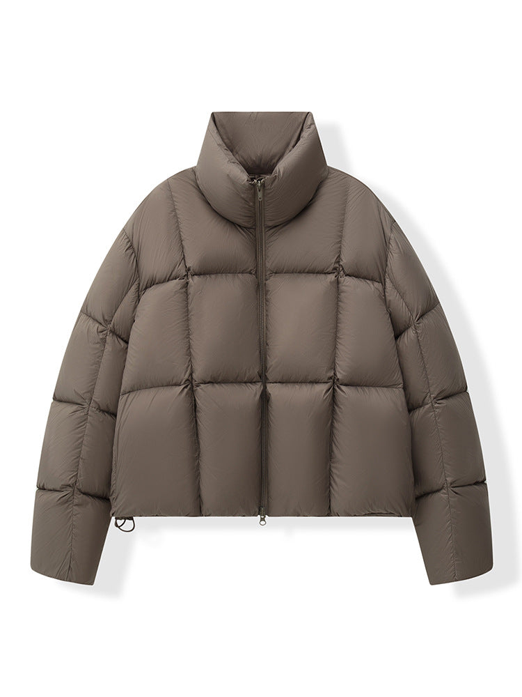 Winter New Jiangnan Women's Clothing Simple Solid Color High-end Cold Proof Short Style Stand Up Collar Bread Jacket
