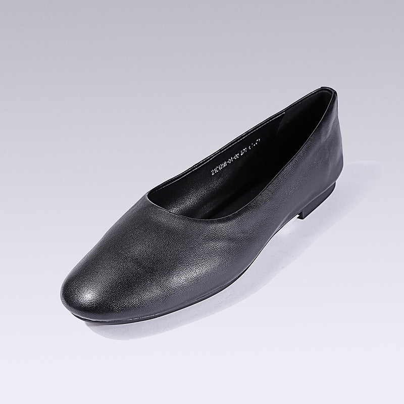 Women's Spring Autumn New Style Tweed Shoes Pointed Shallow Slope Heel Single Shoes