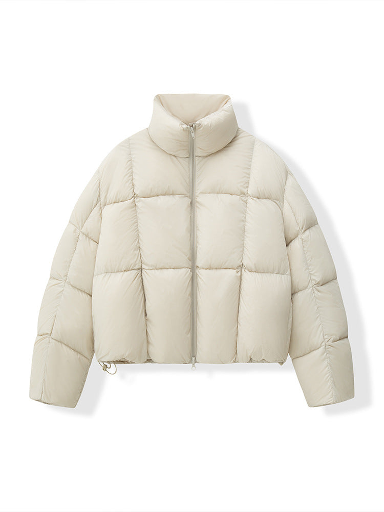 Winter New Jiangnan Women's Clothing Simple Solid Color High-end Cold Proof Short Style Stand Up Collar Bread Jacket