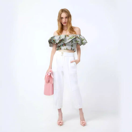 Women Cargo Sweatpants With Pockets High Waisted Wide Leg Pants Athletic Casual Baggy Sweat Pants